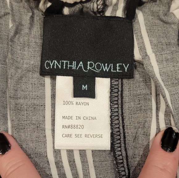 Rayon Cynthia Rowley Loose Comfy Pants Elastic Waistband - Picture 3 of 3